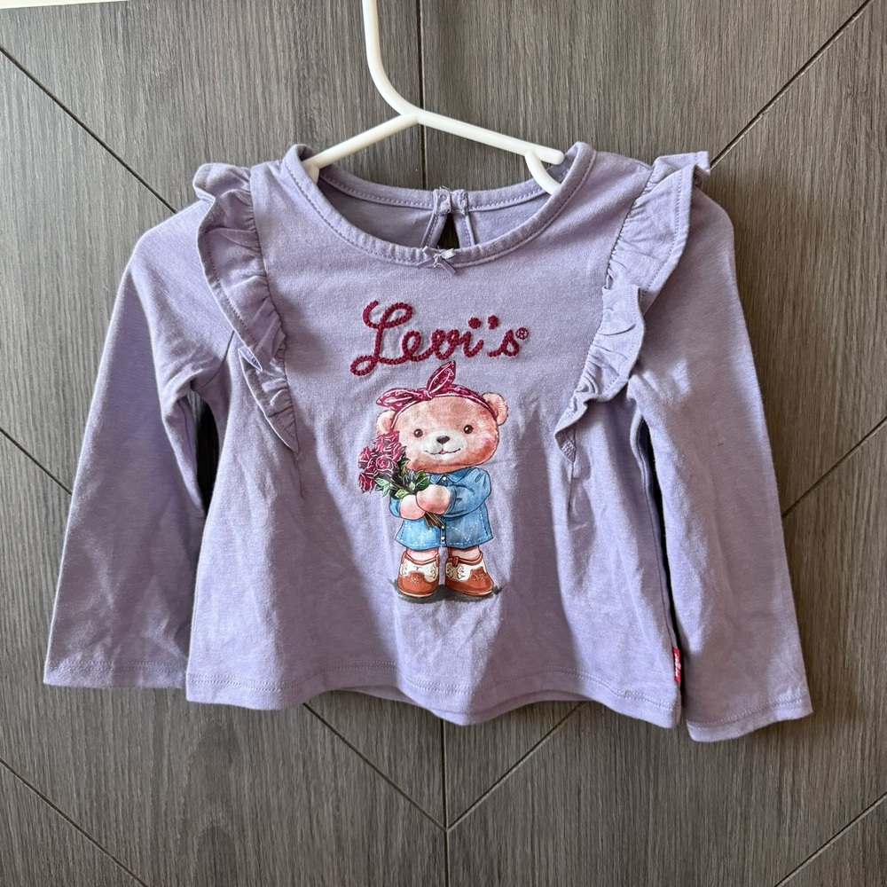 Levi's Purple Toddler Girls Long Sleeve Shirt